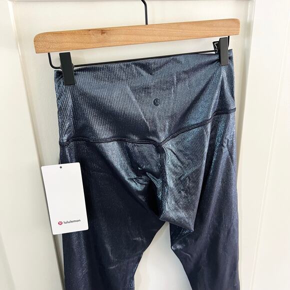 NEW Lululemon Align™ High-Rise Ribbed Legging 25" Blue Shine Women's Size 8 - Picture 7 of 9